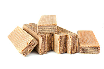 Wafers on a white background