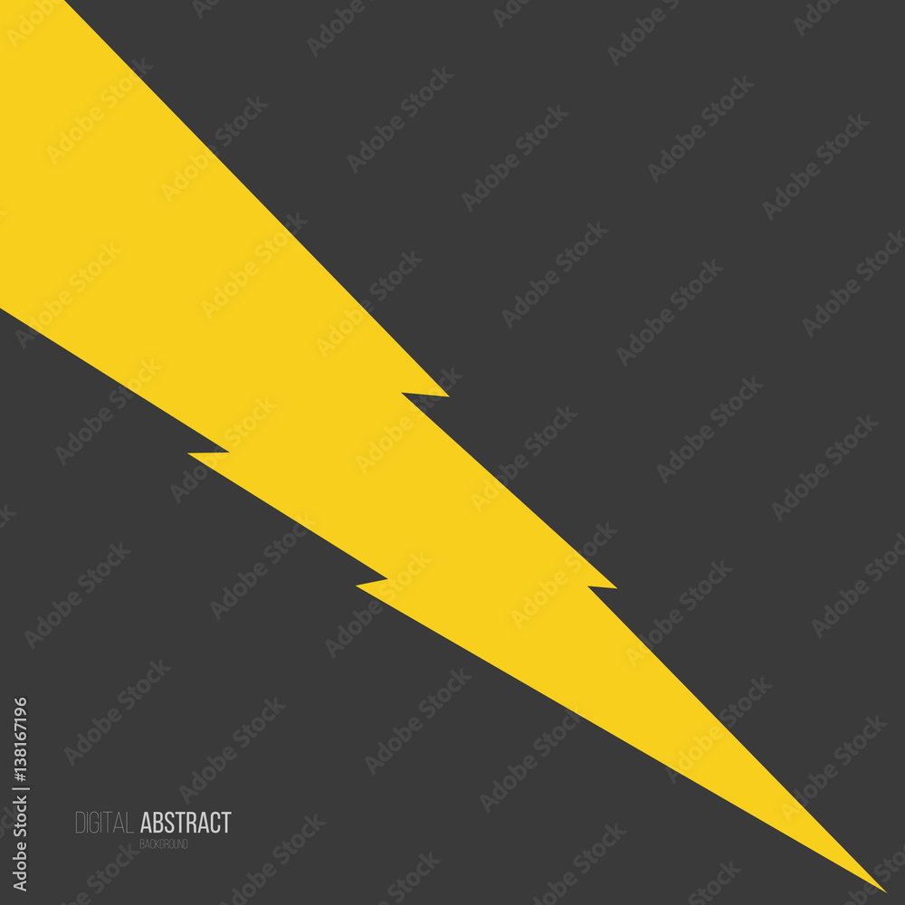 Wall mural modern abstract background with lightning. vector illustration, simple geometric form. template for 