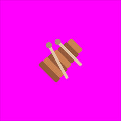 xylophone icon flat design
