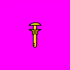 wrench icon flat design