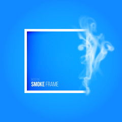 Abstract geometric background in modern minimalist style with square and smoke. Simple basic shape easy editable for banner, poster, postcard, cover, brochure. Trendy vector illustration.