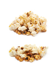 Pile of semi-cooked popcorn kernels