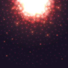 Shining transparent beautiful vector star dust sparks in explosion. Glitter particles background effect. Sparkling texture for design template.