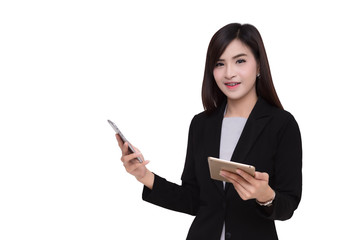 Businesswoman using a smartphone