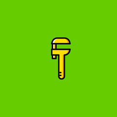 wrench icon flat design