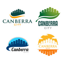 Canberra Australia City Landscape Cityscape Skyline Logo
