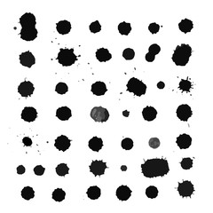 Obraz premium Hand drawn blots, splashes and blobs. Black blots on the white background.