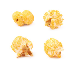 Single popcorn flake isolated