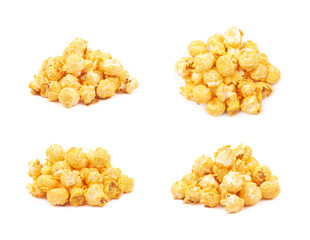 Pile of popcorn flakes isolated