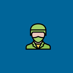 soldier icon flat design