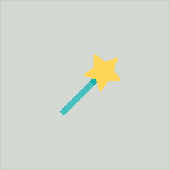 magic wand icon flat design