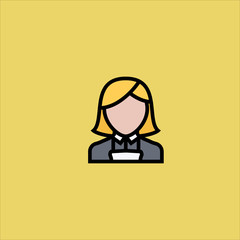 maid icon flat design