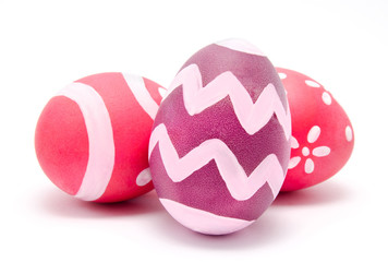 Perfect colorful handmade easter eggs isolated