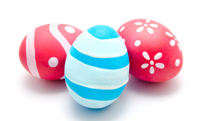 Perfect colorful handmade easter eggs isolated
