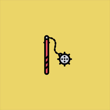 mace icon flat design