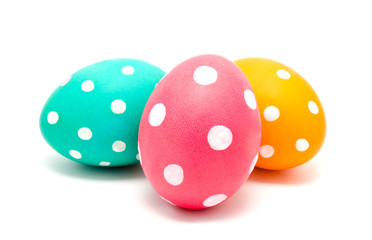 Perfect colorful handmade easter eggs isolated