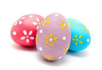 Perfect colorful handmade easter eggs isolated