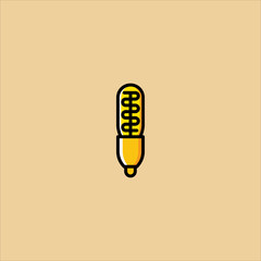 light bulb icon flat design