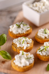 Appetizers with cottage cheese
