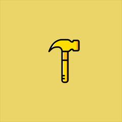 hammer icon flat design