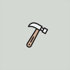 hammer icon flat design