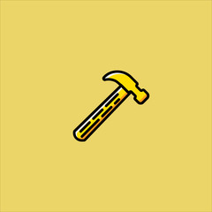 hammer icon flat design