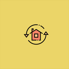 house icon flat design