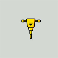 jackhammer icon flat design