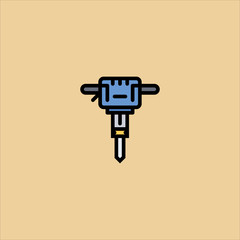 jackhammer icon flat design