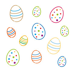 easter eggs, ornament,  card, colorful