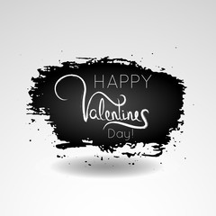 Happy Valentines Day Lettering Greeting Card. Typography poster