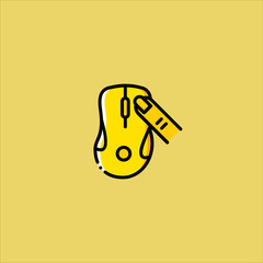 computer mouse icon flat design