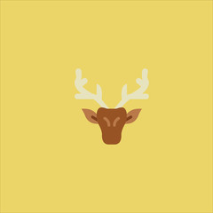 deer icon flat design