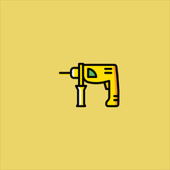 drill icon flat design