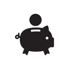 piggy bank icon illustration