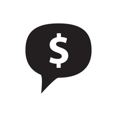 dollar sign in cloud icon illustration