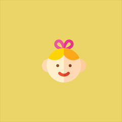 baby icon flat design