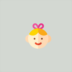 baby icon flat design