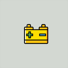 battery icon flat design