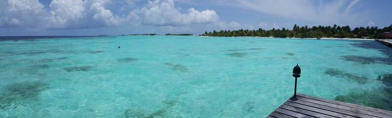 Panoramic shot of the Maldives