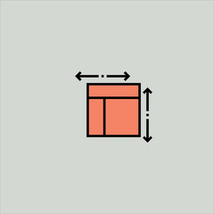blueprint icon flat design