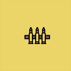 bullets icon flat design