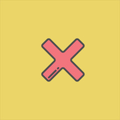 Obraz premium cancel icon flat design