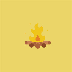 campfire icon flat design