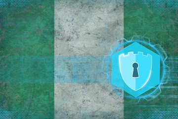 Nigeria network security. Digital security concept.