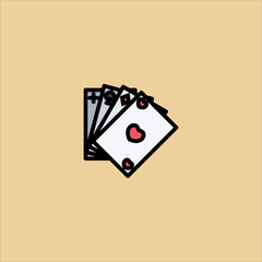 poker icon flat design