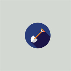 shovel icon flat design