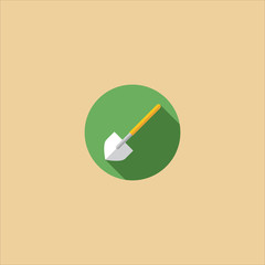 shovel icon flat design