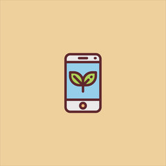 smartphone icon flat design