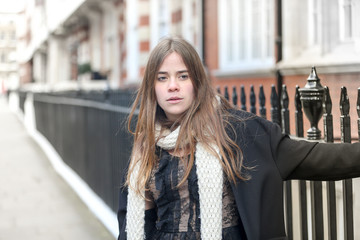 Attractive Young Brunette Woman Outdoors